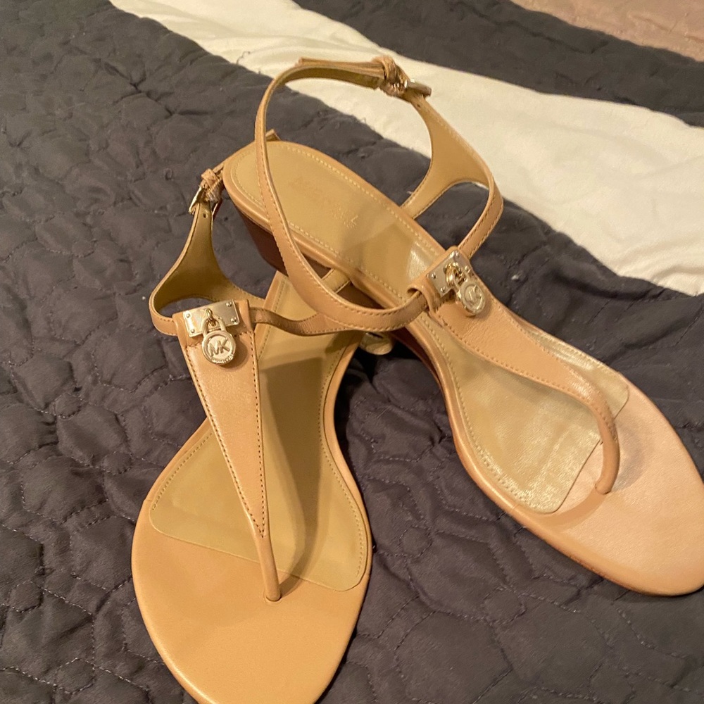 Almost new Michael Kors sandals, tan in color